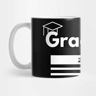 Graduate 2022. Simple Typography Black Graduation 2022 Design with Graduation Cap. Mug